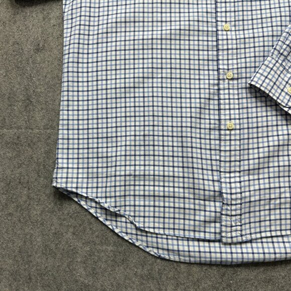 Ralph Lauren Oxford Shirt Men L Blue White Check OCBD Classic Fit - Picture 5 of 13